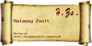 Halassy Zsolt névjegykártya